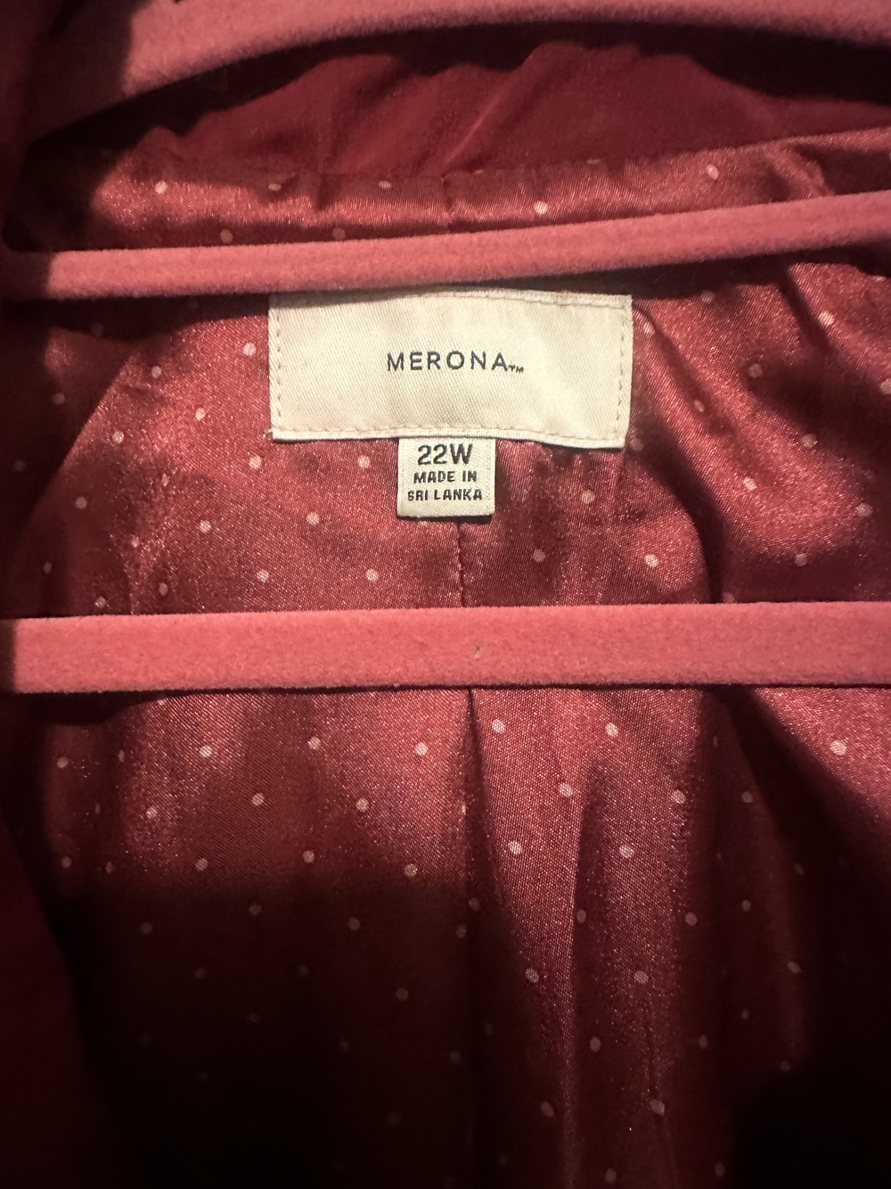 Merona Deep Red Women's Trench Coat with Button Front - Picture 3 of 7